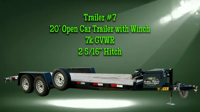 #7 Resier 20' Car 7K W/ Winch